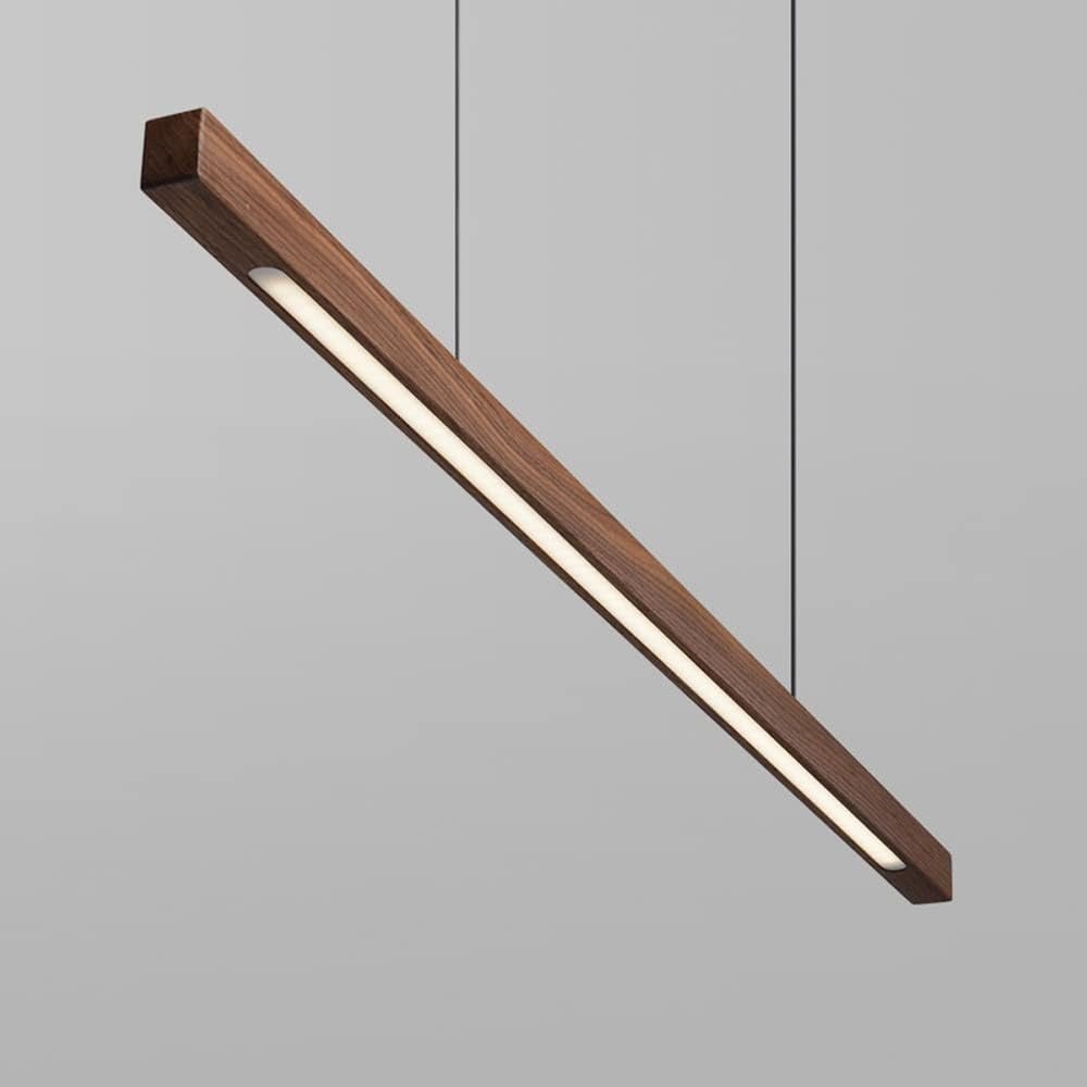 Solid Wood Linear LED Pendant – 31.5 to 47.2 Inch | Linear – product view