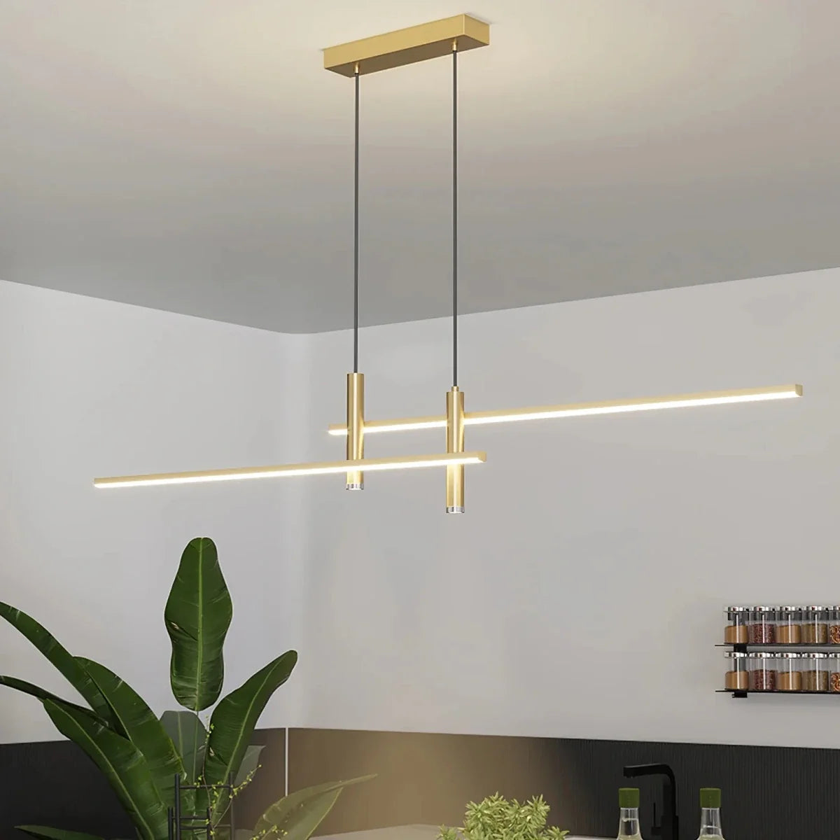 Linear Multi-Point LED Pendant — Minimalist Dining Table Style | CHAPELET™