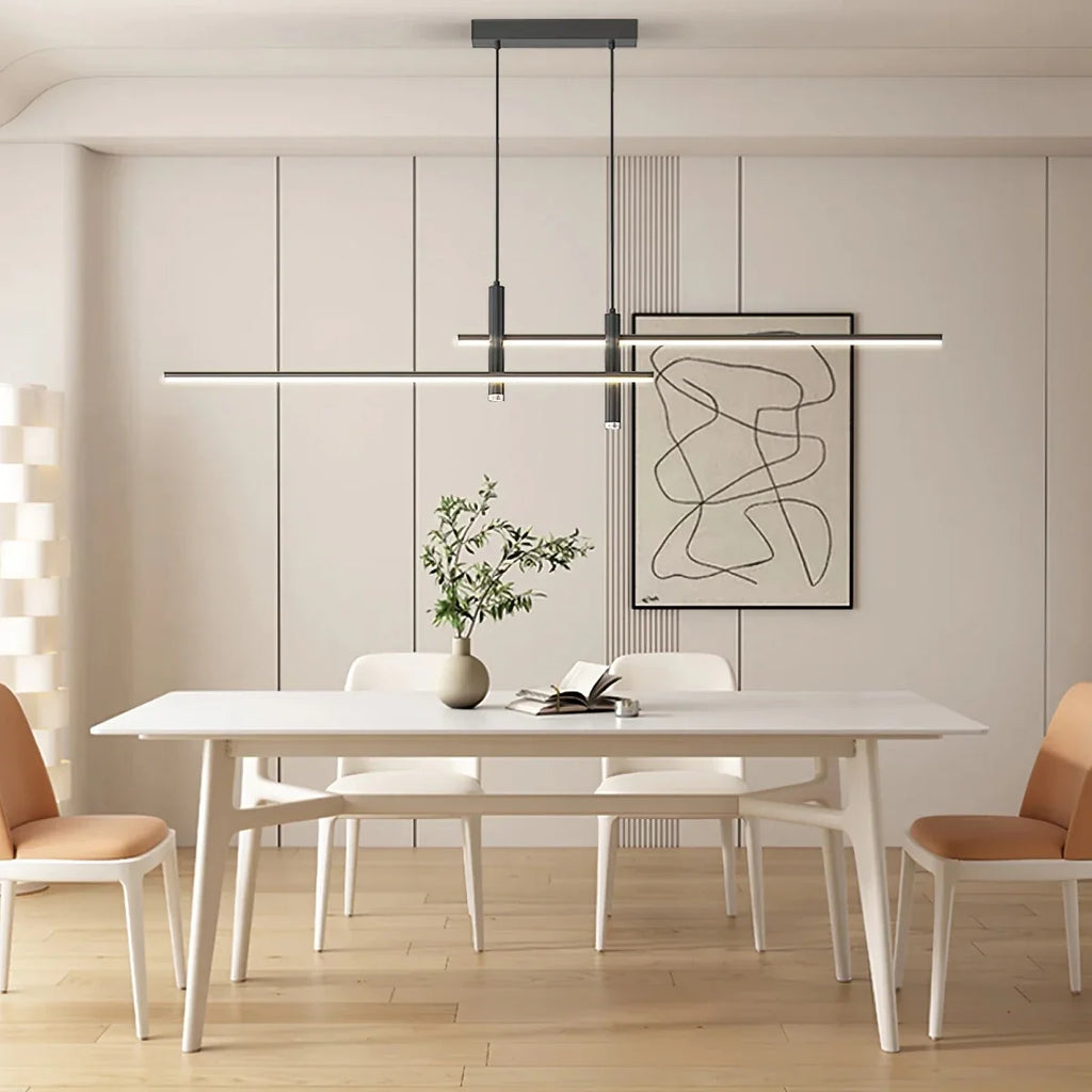 Linear Multi-Point LED Pendant — Minimalist Dining Table Style | CHAPELET™