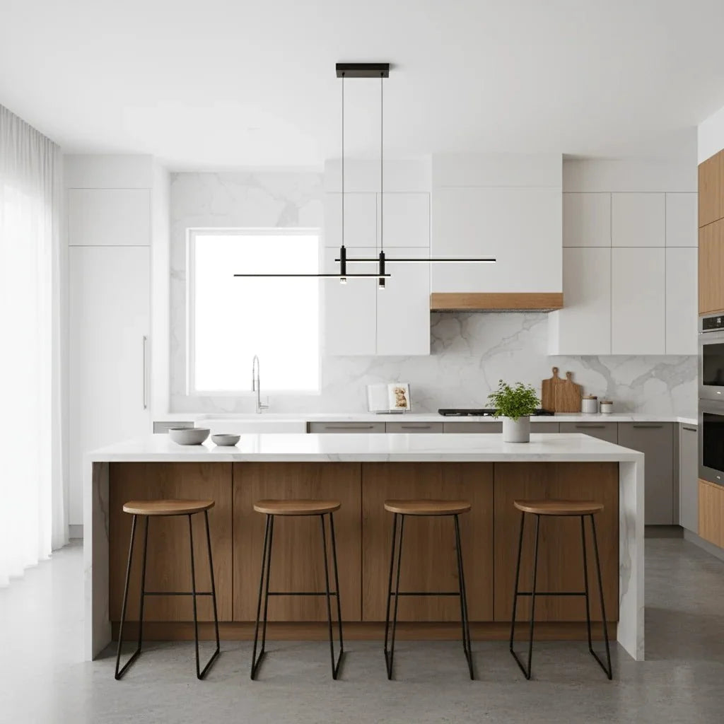 Linear Multi-Point LED Pendant — Minimalist Dining Table Style | CHAPELET™