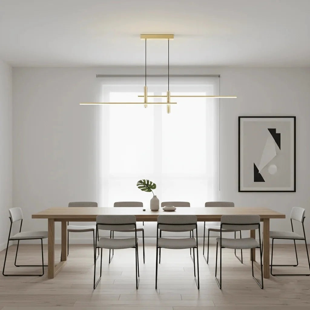 Linear Multi-Point LED Pendant — Minimalist Dining Table Style | CHAPELET™