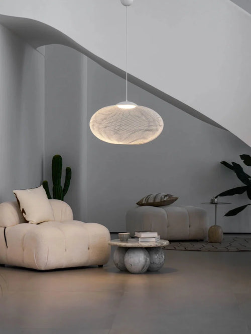 Curved Metal Pendant — Danish Contemporary Design Chandelier | ONDE™
