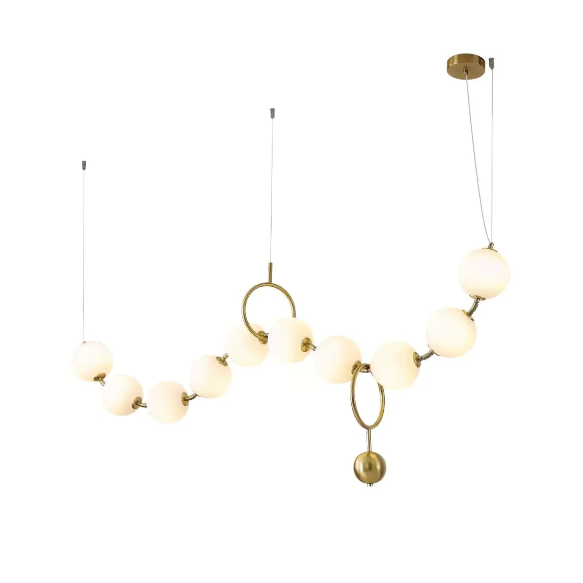Multi-Point Beaded Necklace Pendant — Bar & Restaurant Chandelier | GRAIN™
