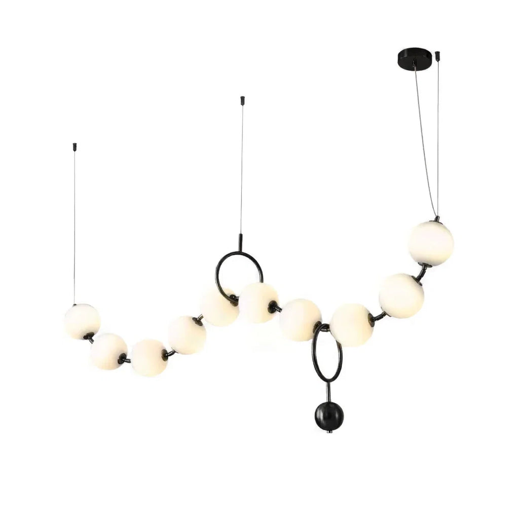 Multi-Point Beaded Necklace Pendant — Bar & Restaurant Chandelier | GRAIN™