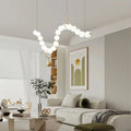 Multi-Point Beaded Necklace Pendant — Bar & Restaurant Chandelier | GRAIN™