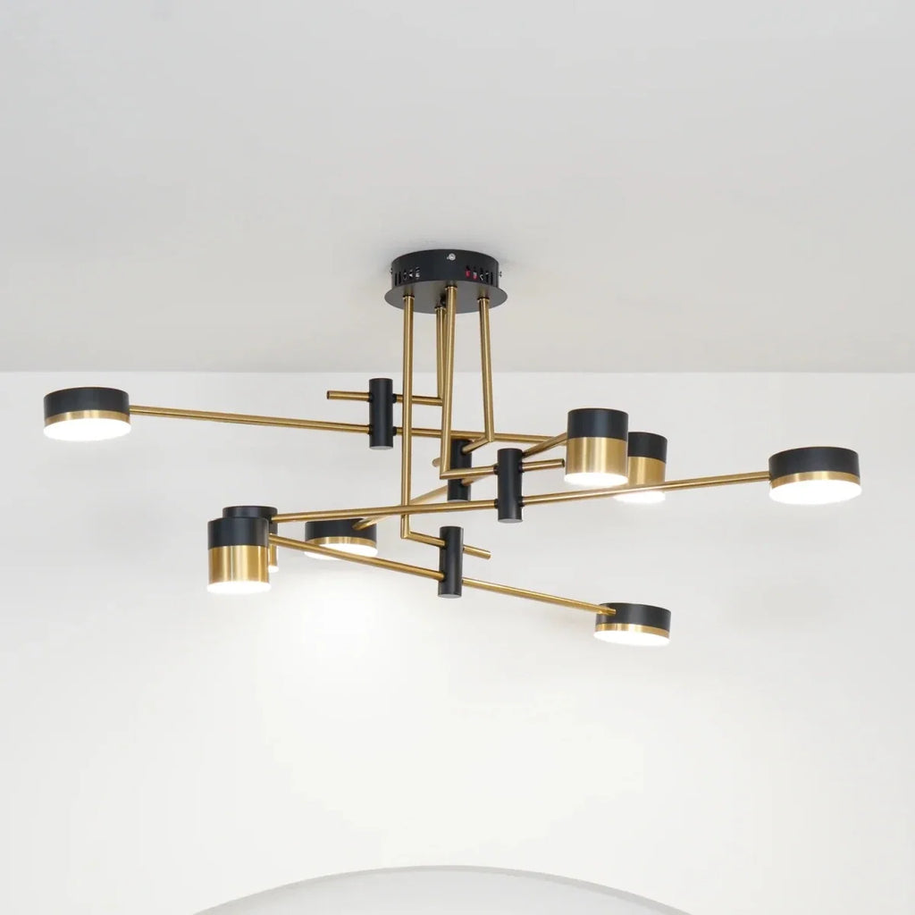 Multi-Head Iron Palm Chandelier — Art Deco Nordic Style | PALME™