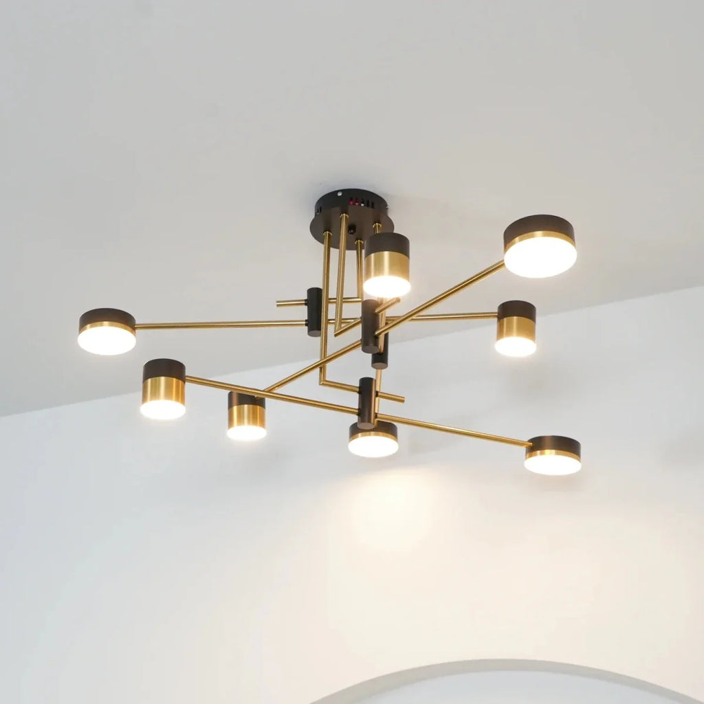Multi-Head Iron Palm Chandelier — Art Deco Nordic Style | PALME™