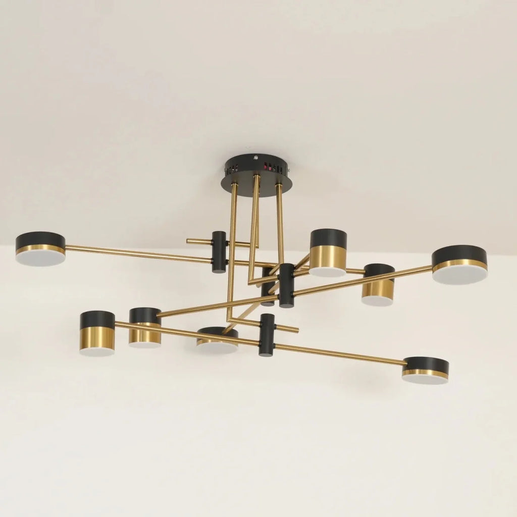Multi-Head Iron Palm Chandelier — Art Deco Nordic Style | PALME™