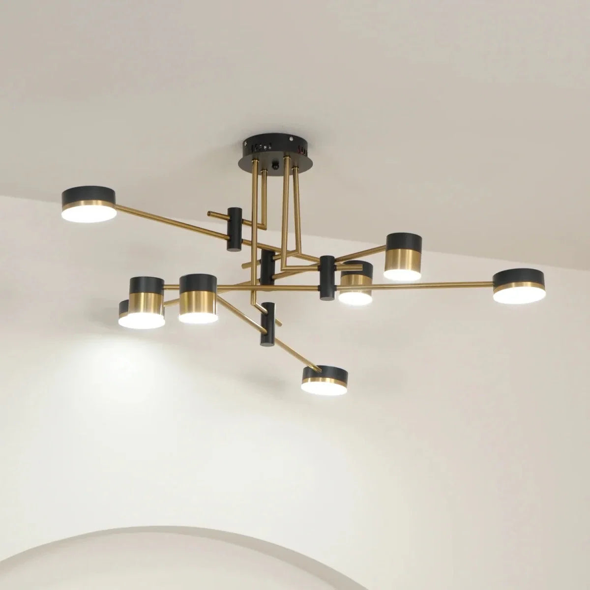 Multi-Head Iron Palm Chandelier — Art Deco Nordic Style | PALME™