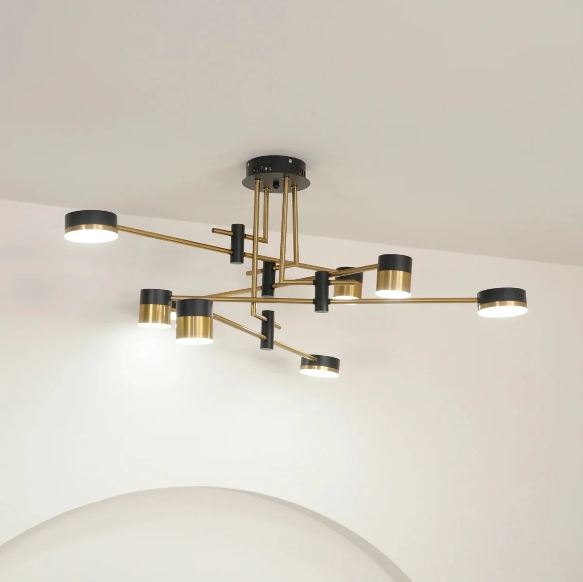 Multi-Head Iron Palm Chandelier — Art Deco Nordic Style | PALME™