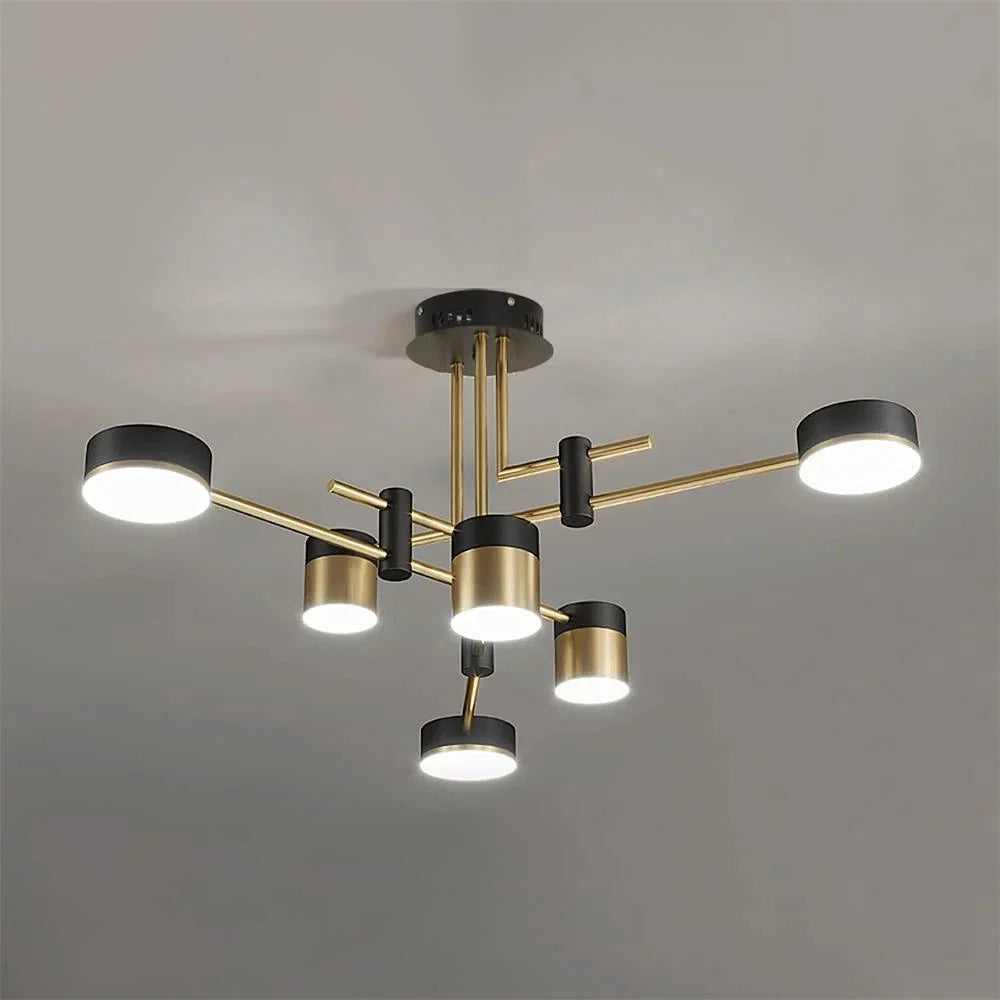 Multi-Head Iron Palm Chandelier — Art Deco Nordic Style | PALME™