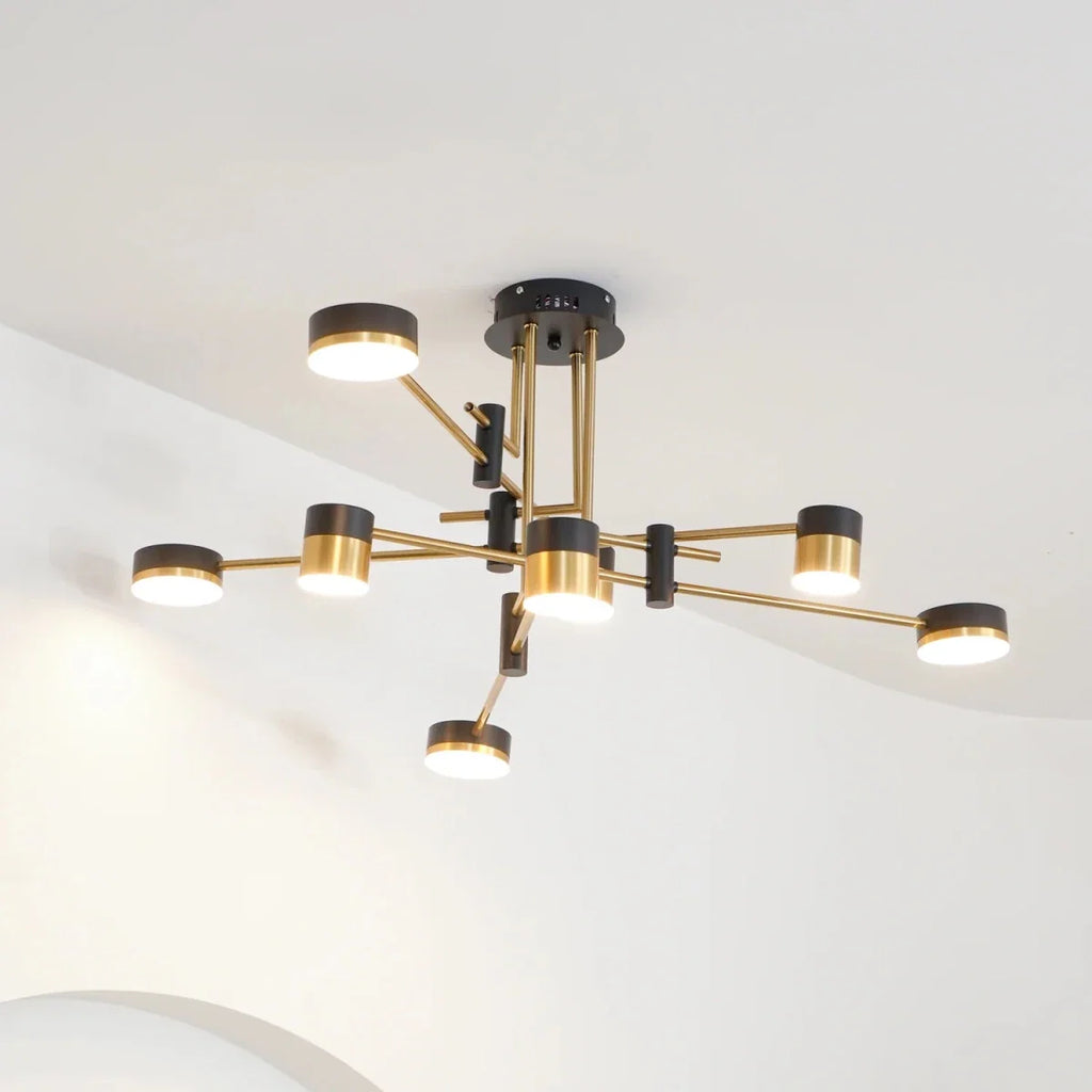 Multi-Head Iron Palm Chandelier — Art Deco Nordic Style | PALME™