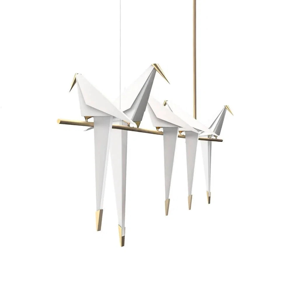 Multi-Head Paper Bird Pendant — Nordic Design Chandelier | GRUE™