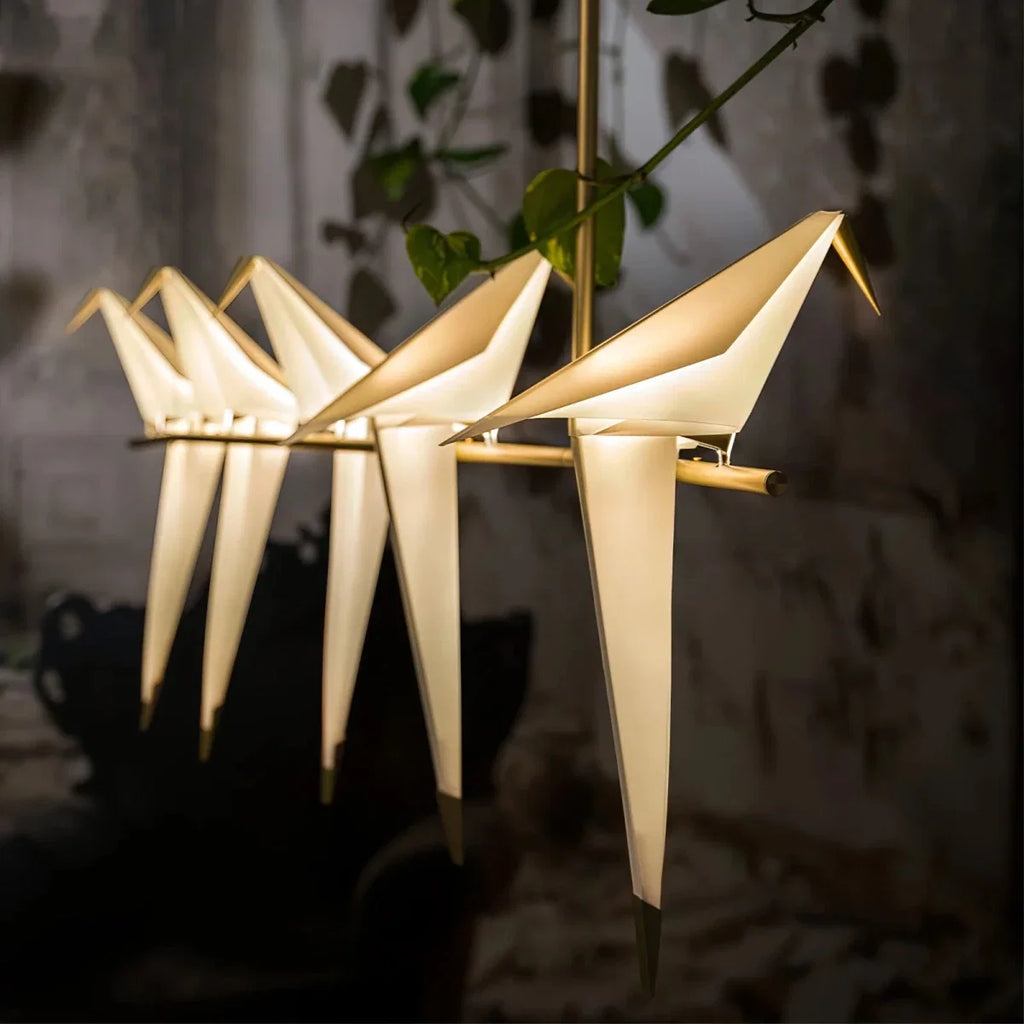 Multi-Head Paper Bird Pendant — Nordic Design Chandelier | GRUE™