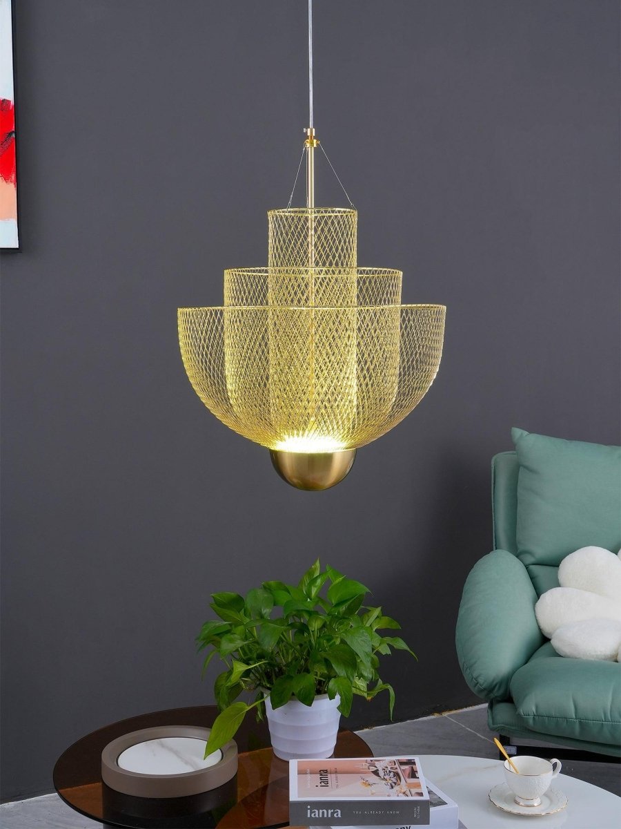 Metal Mesh Sphere Pendant — Minimalist Dutch Design Chandelier | MAILLE™
