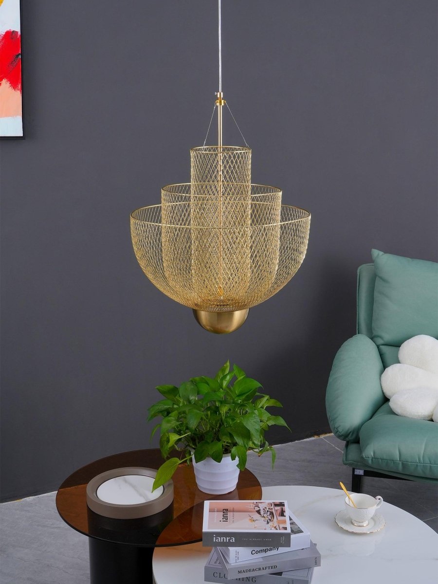Metal Mesh Sphere Pendant — Minimalist Dutch Design Chandelier | MAILLE™