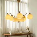 Danish Bauhaus Glass Head Chandelier — Adjustable Rod Pendant | FJORD™