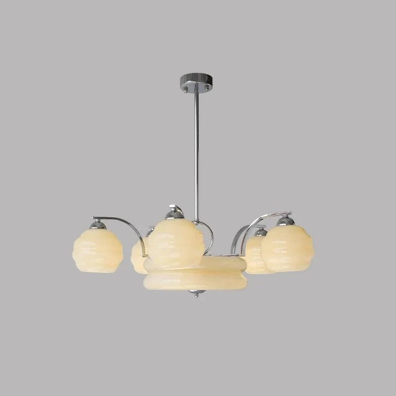 Danish Bauhaus Glass Head Chandelier — Adjustable Rod Pendant | FJORD™