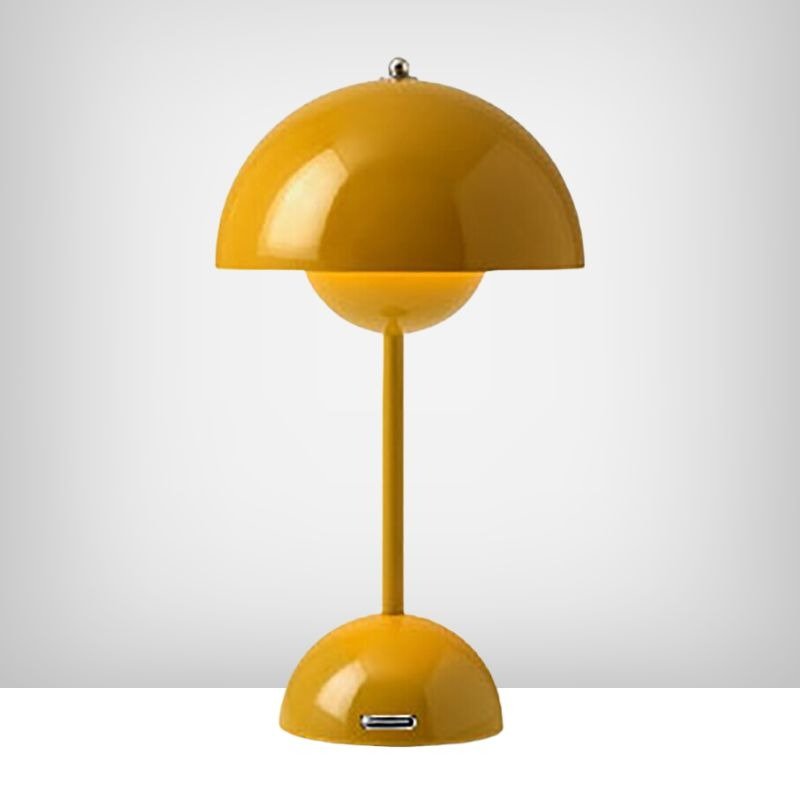 Rechargeable Retro Mushroom Touch Lamp — Cordless Style | Selma™