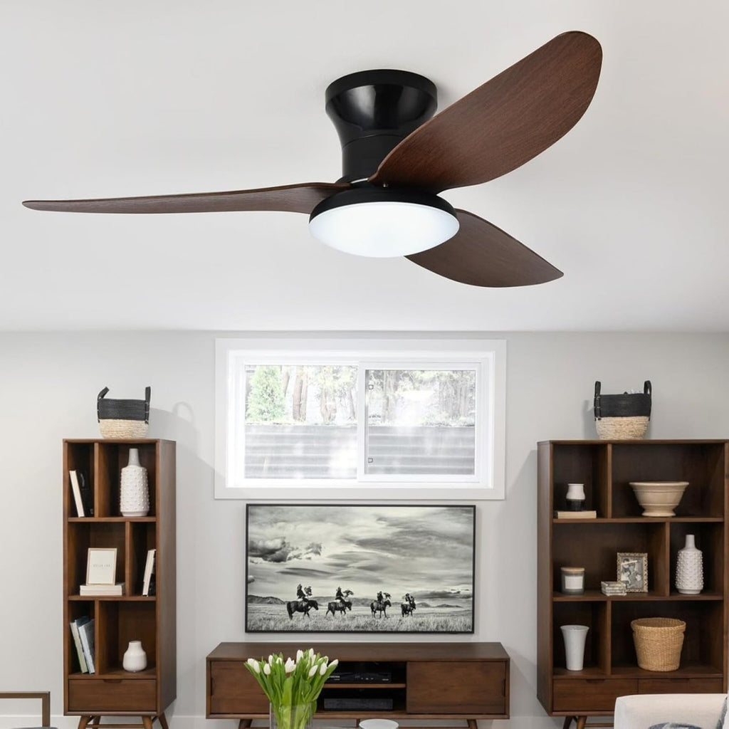 Silent DC Ceiling Fan with LED Light — 2-in-1 Dimmable Style | BRISE™